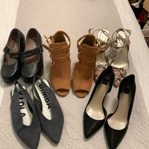 Five pair of women’s shoes
